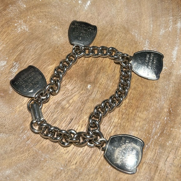 Vintage Funny 10 Commandments Charm Silver Tone Bracelet 50's Jewelry - Picture 3 of 15